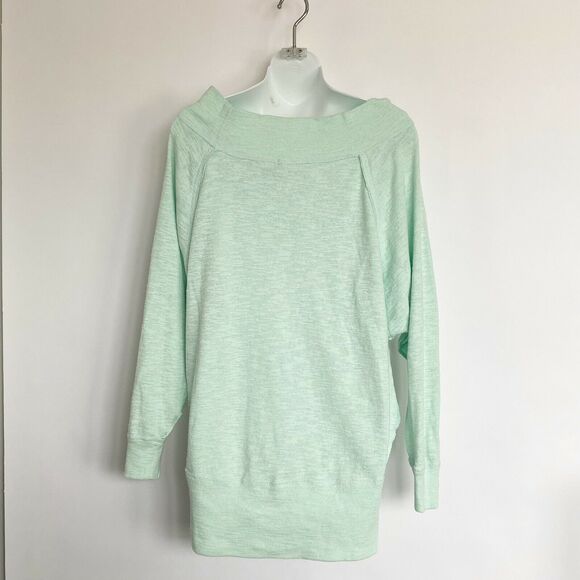 we the free Palisaides Sweater Medium Top Knit slub shoulder dolman sleeve - Picture 3 of 9